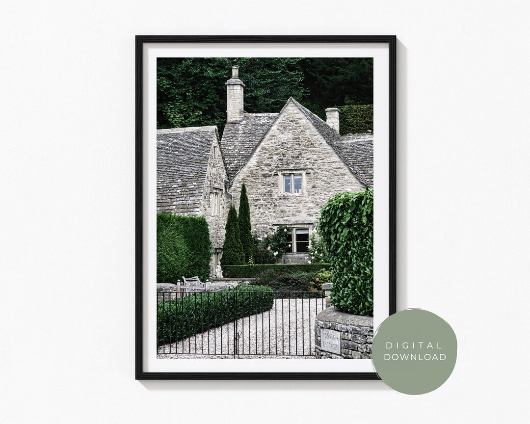 Country Cottage Wall Art Print | Digital Download - Etsy Australia