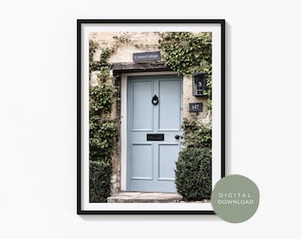 Cottage Door Wall Art Print | Digital Download