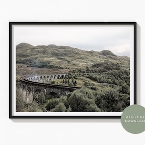 Glenfinnan Viaduct Scottish Highlands Wall Art Print | Digital Download