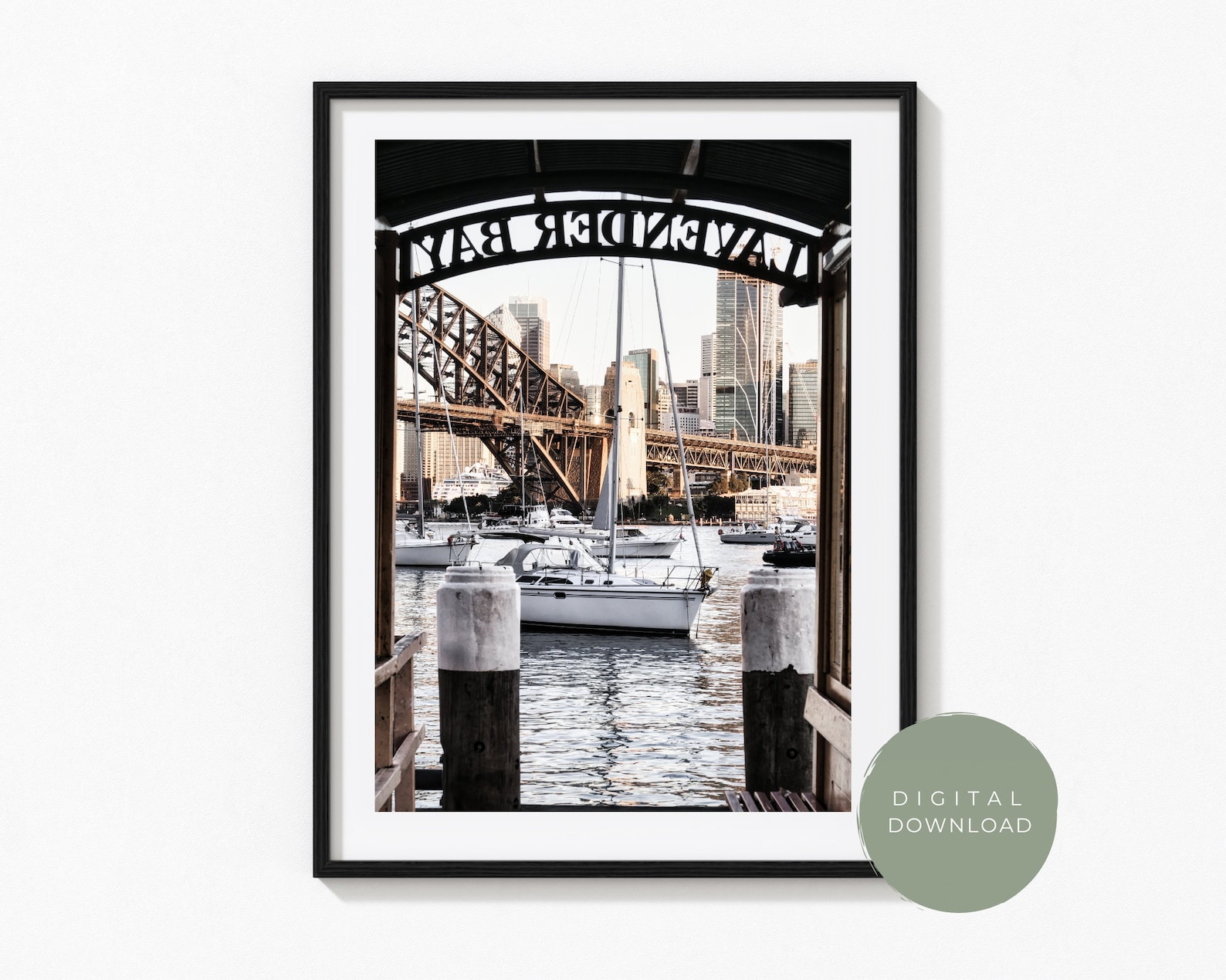 Sydney Harbour Ferry Jetty Boat Wall Art Print Digital Download Etsy Australia