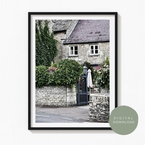 Country Village Pub Wall Art Print | Digital Download