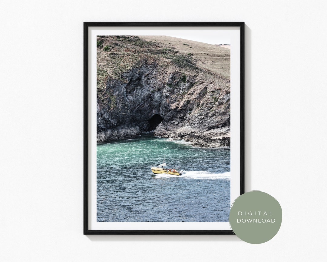 Coastal Boat & Sea Wall Art Print | Digital Download - Etsy Australia