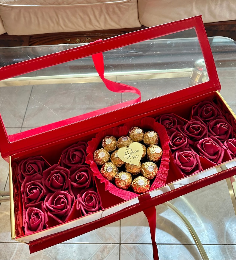 Regalo Día de la Madre Pastel Grande para el Día de la Madre Dulces Rosas Bombones de Chocolate Bueno Ferrero Mamá Mamá Día de la Madre imagen 4