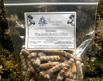 Shiitake Mushroom Dowel Plug Spawn 100 pack