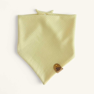 Springtime Sunshine - Yellow Knit Dog Bandana - Dog Bandana - Tie and Snap - Cat Bandana - Pet Gift - Dog Mom - Stylish Pet Bandana