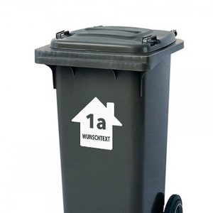 Garbage can sticker with house number & street name desired color No.1 image 1