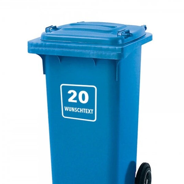 Mülltonnen-Nummern-Aufkleber, Hausnummern-Aufkleber für Müll- und Recyclingtonnen, Vinyl-Aufkleber, Mülltonnen-Aufkleber