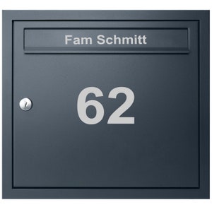 Mailbox sticker with your desired text & house number - Name sticker - Sign with text - Mailbox