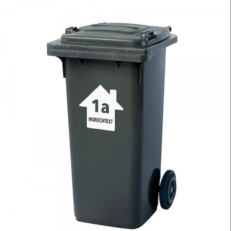 Garbage can sticker with house number & street name desired color No.1 image 1