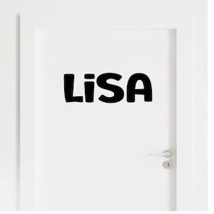 Nursery name decal, door sticker name, door decal, vinyl decal, nursery name sign, vinyl wall decor no. 5