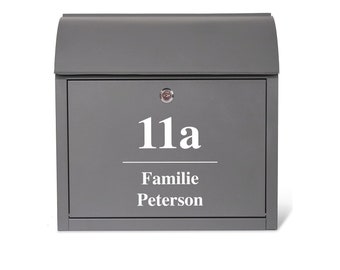 Letterbox sticker of your choice and house number - name sticker - sign with text - letterbox sticker