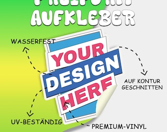 Adesivi in vinile personalizzati con laminazione protettiva | Adesivi con logo personalizzato fustellati, impermeabili