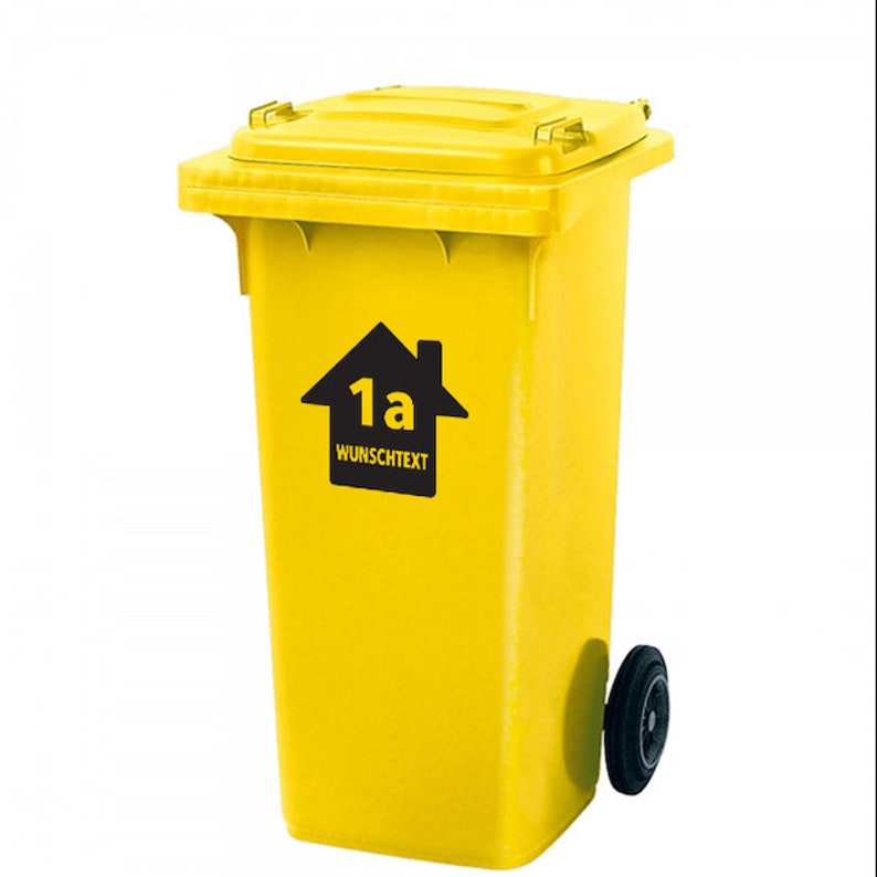 Garbage can sticker with house number & street name desired color No.1 image 2