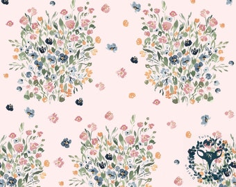 Watercolor Floral Seamless Pattern, Spring Fabric Print (Digital File)
