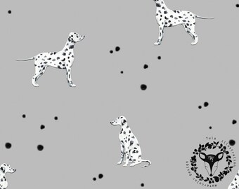 Aquarelle transparente motif dalmatiens, conception de tissu de chien (téléchargement instantané)