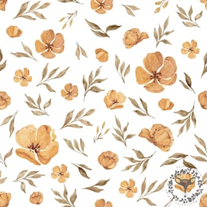Florales nahtloses Stoffdesign, Babykleidung digitales Muster, Nahtloses Muster für Kinder, Digitaler Download, Kommerzielle Lizenz, Nicht exklusiv