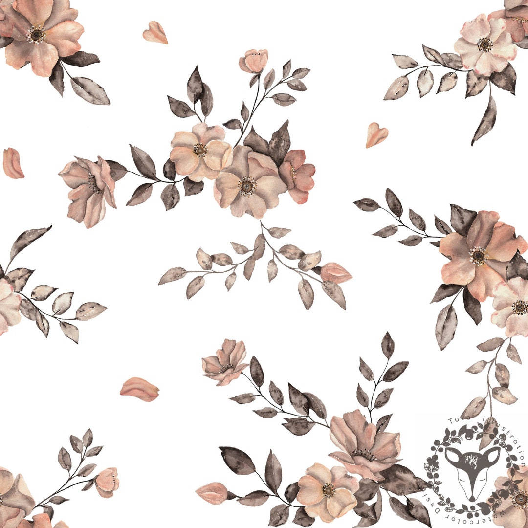 Floral Fabric Design, Seamless Spring Pattern (digital Download) - Etsy