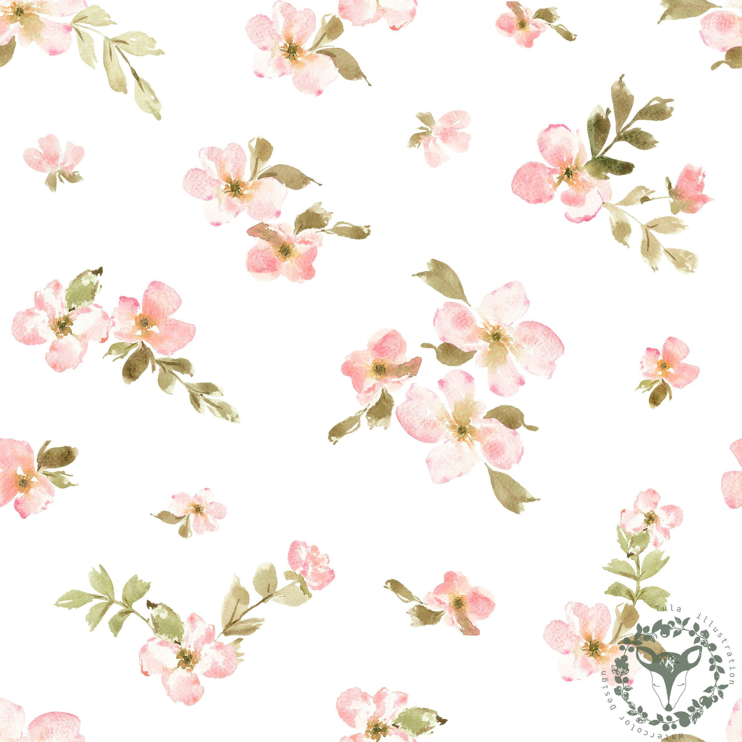 Watercolour Textile Pattern Floral Watercolour Fabric Design Flower Seamless Pattern - Etsy