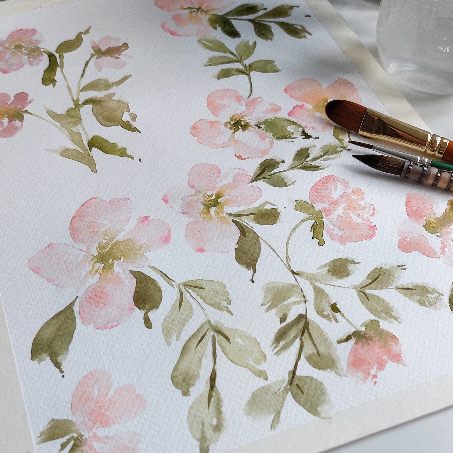 Watercolour Textile Pattern Floral Watercolour Fabric Design Flower Seamless Pattern - Etsy
