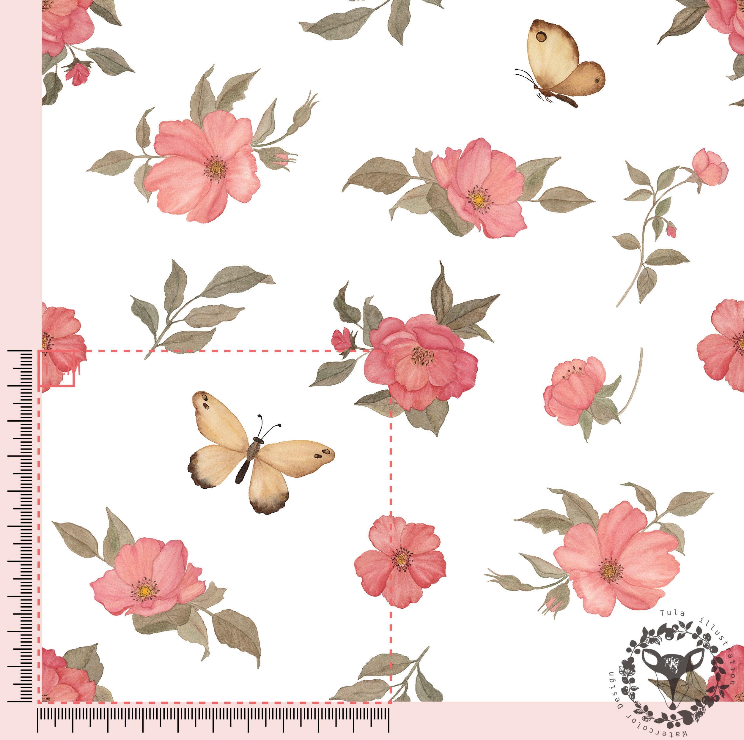 Watercolour Textile Pattern Floral Watercolour Fabric Design, Flower Seamless Pattern Tile, Surface ...