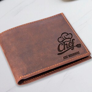 Cartera de chef personalizada, regalo para asistente de chef, regalo para papá que cocina a la parrilla, regalo para estudiantes de cocina, regalos para chefs principales, cartera para amantes de la cocina, regalo de cocina