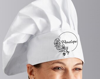 Gorro de chef único, flor para el mes de cumpleaños, regalo personalizado para chef, regalo para cocinar, regalo para cocinero casero, regalo para el Día de la Madre, regalo de cocina para mamá