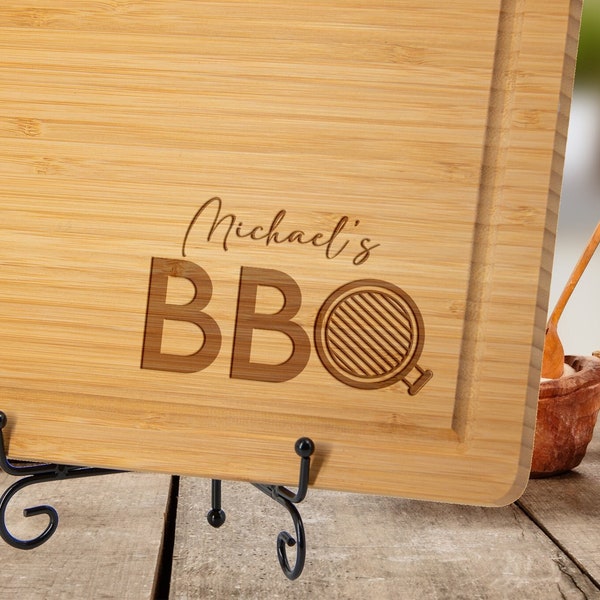 Personalized BBQ Cutting Board, Fathers Day Gift, Grandpa Grilling Board, Grilling Gift For Father, BBQ Gift For Dad, Unique Grill Gift