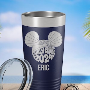 Personalized Disney Cruise Tumbler, Disney Cruise Water Bottle, Family Cruise Vacation Gift, Family Cruise 2024 Tumbler, Disney Cruise Gift