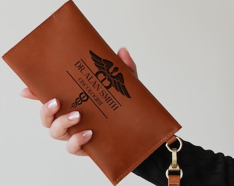 Cartera personalizada para médicos, regalo para el Día de la Madre, regalo de cumpleaños para médicos, regalo de aniversario, regalo para estudiantes de medicina, cartera de cuero para mujer.