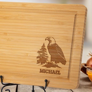 Personalized Veteran Cutting Board, Veterans Day Gift, Bald Eagle Serving Board , 4th of July Gift, Gift for Soldier, Memorial Day Gift