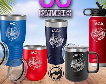 Personalized Adventurer Tumbler, Camping Tumbler, Tumbler Gift For Camper, Gift For Traveler, Travel Mug, Hunting Tumbler, Mountaineer Cup