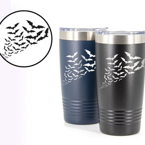 Bats Tumbler, Custom Bats Cup, Customized Halloween Tumbler, Gift for Halloween, Party Gift For Halloween, Bats Water Bottle, Gothic Tumbler