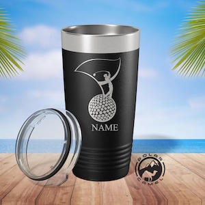 Personalized Golfer Tumbler, Golf Tumbler, Golfer Gift, Custom Golfer Water Bottle, Golf lover Coffee Cup, Sports Tumbler, Golf Travel Mug