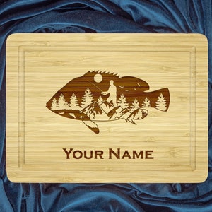 Fishing Cutting Board, Personalized Hunting Cheese Board, Fisherman Serving Board, Fishery Cutting Board, Engraved Fishing gift, Boat Decor