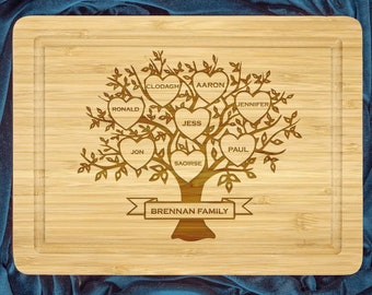 Family Tree Cutting Board, Mother's Day Board, Decor for Mother's Kitchen, Mothers Day Gift, Custom Cutting Board, Perfect Gift For Mom
