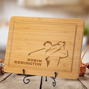 Personalized Golf Serving Board, Golfer Cutting Board, Engraved Golf Decor, Golf Gift, Golfer Home Decor, Gift For Golf Lover, Golfer Gift