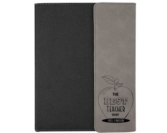 The Best Teacher Ever Portfolio, First Day School Padfolio, Teachers Gifts, Personalized Teacher Organizer Folder, Unique Padfolio Gifts