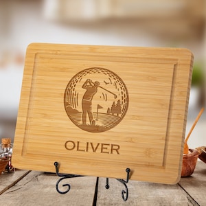 Personalized Golf Cutting Board, Golfer Cheese Board, Sport Decor, Unique Golf Gifts, Golfer Home Decor, Gift For Golf Lover, Golfer Gift