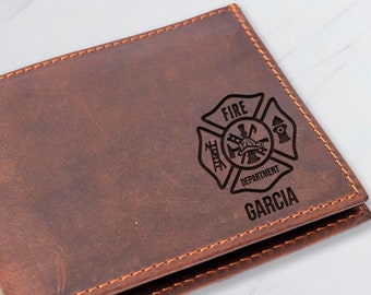 Personalized Firefighter Wallet, Fireman Wallet, Fire department Wallet, Firefighter gifts, First Responder Gifts, Custom Gifts For Fireman