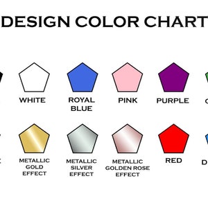 Puede incluir: Carta de colores con 12 colores diferentes. Los colores son negro, blanco, azul real, rosa, morado, verde, naranja, oro met&aacute;lico, plata met&aacute;lica, rosa dorado met&aacute;lico, rojo y azul el&eacute;ctrico.