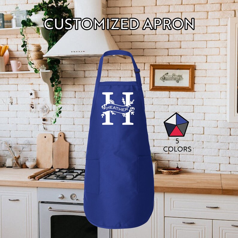 Written Aprons Custom Name Apron, Personalized Apron, Letters Apron, Mom Apron With ...