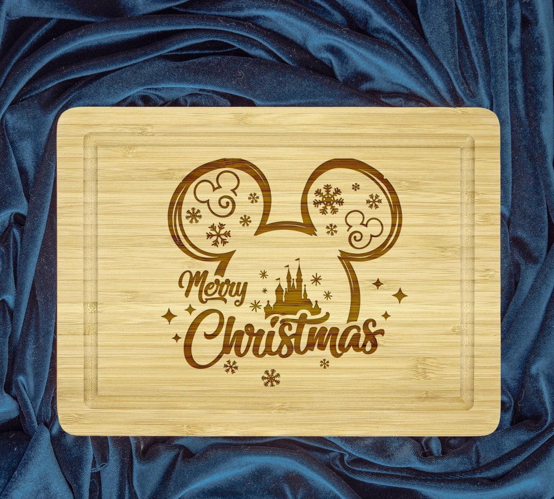 Merry Christmas Cheese Board, Mickey Mouse Christmas Cutting Board ...