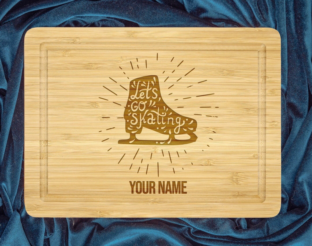 Creative Gifts International - Ice Skates Wood Board - 12.5