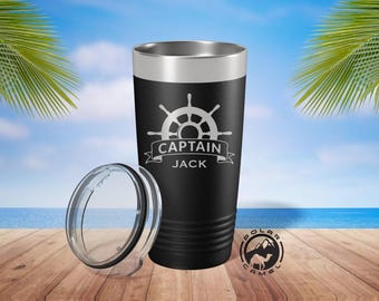 Personalized Captain Tumbler, Boat First Mate Tumbler, Boat Wine Mug, Boat accessories, Unique Gift For Captain, Nautical Gift, Nautical Mug