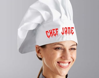Personalized chef hat, Custom Printed Chef Hat, Chef Gift, Barbeque Chef Hat, Cook Hat Gift, Sous Chef Gift, Cooking gift, Baking Hat