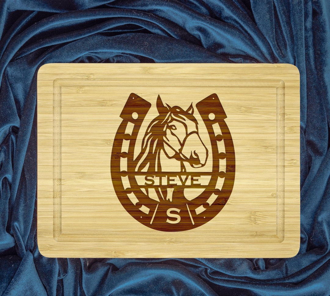 Personalized Horse Cutting Board Cowboy and Cowgirl Board Etsy