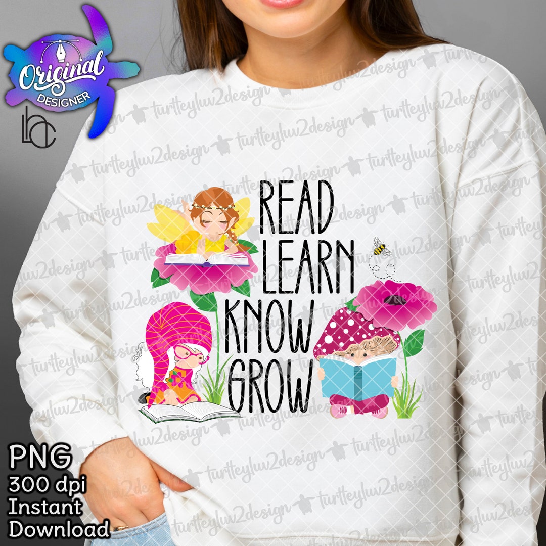 Gnome Reading Reading Books in Fairy Garden PNG Read Know Learn Grow ...