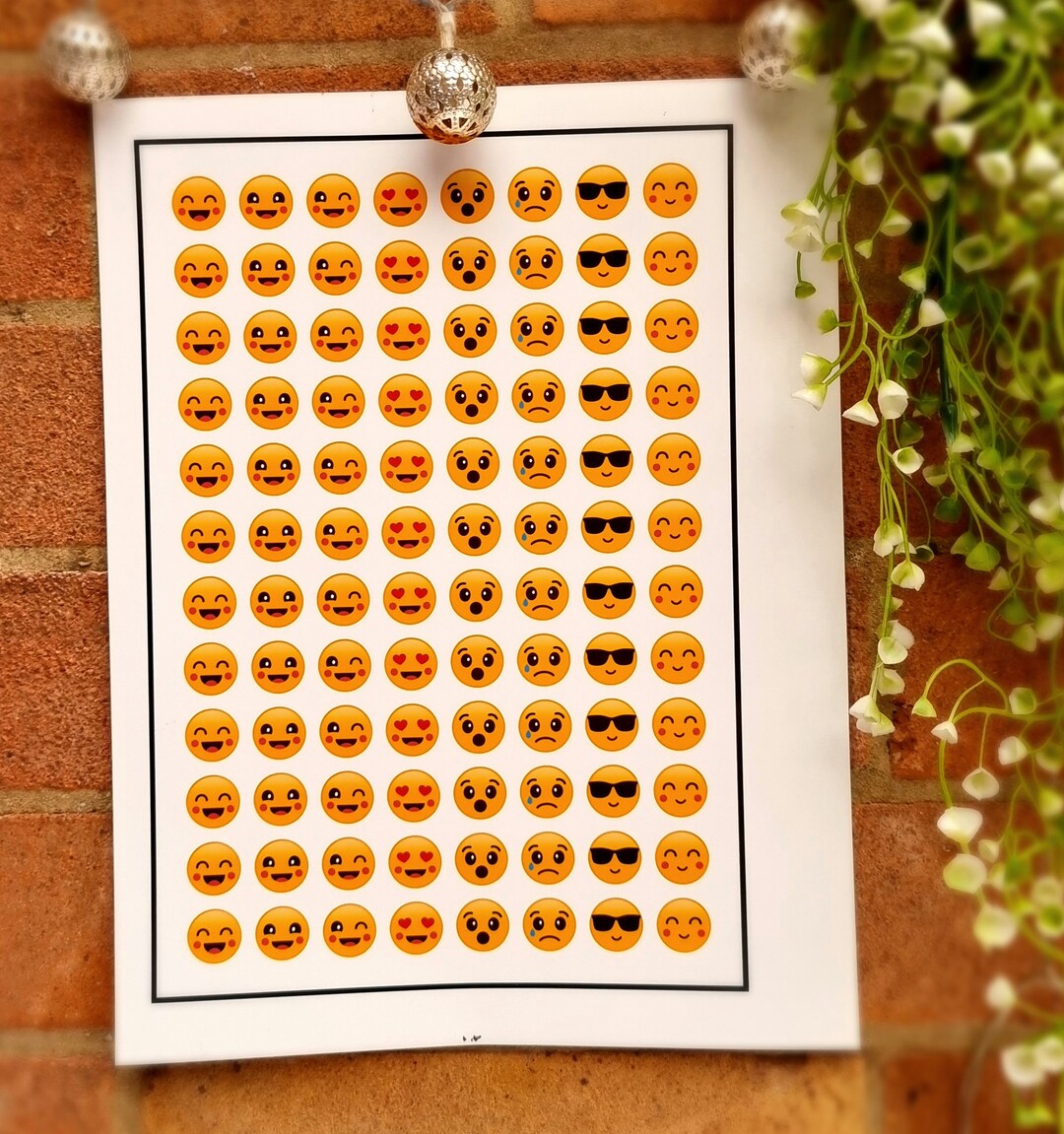 Emoji Sticker Sheet - Etsy