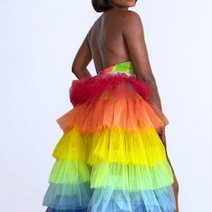 Rainbow Revelry Tulle Bustle Skirt