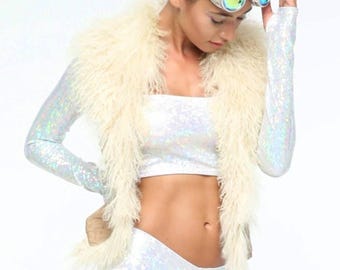 Holografische bootyshort: lage taille met plooien op de achterkant, 25+ kleuren